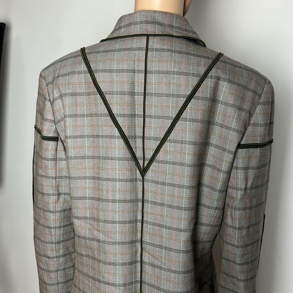Harve Bernard Wool Grey, Green, Orange Box Jacket size 16 - Picture 8 of 14
